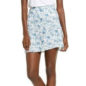 BP Petite Flower Skater Mini Skirt